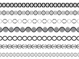 Dna spirals seamless pattern. Biochemistry gene sequence model for wallpaper, biology research concept for fabric print. Vector texture