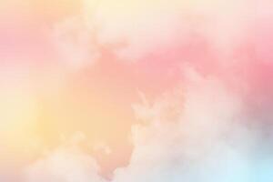 artistic soft cloud and sky with pastel color,nature abstract background photo