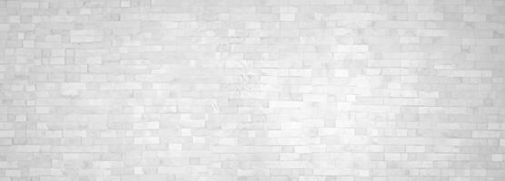 White brick wall backgrounds studio room interior texture for display products. photo