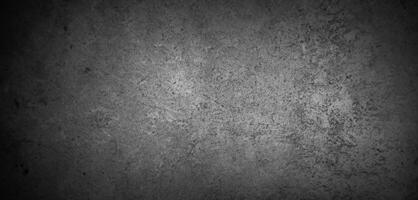 Old wall texture cement dark black gray  background abstract grey color design are light with white gradient background. photo