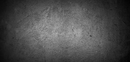 Old wall texture cement dark black gray  background abstract grey color design are light with white gradient background. photo