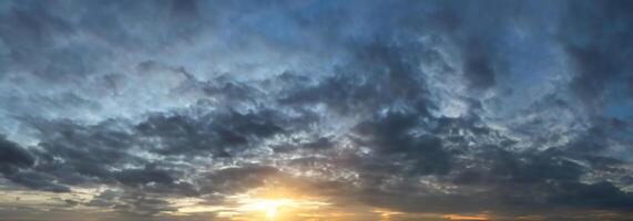 Dramatic Panoramic View of a cloudscape photo