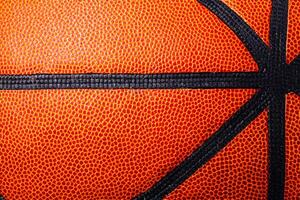 basketball on black background photo