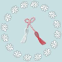 martisor vector ilustración para marzo Primero día de primavera. Perfecto impresión para póster, tarjeta, pegatina.