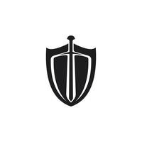 Vector Logo art for Small Business Shop and Game Company. Sword and shield theme design
