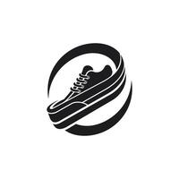 vector logo Arte para pequeño negocio tienda y juego compañía. Zapatos deportivo tema diseño