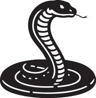 Cobra Snake Sketch Drawing. vector