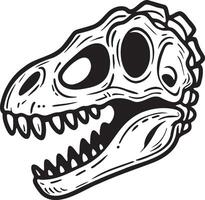 Dinosaur Skull Illustration. vector