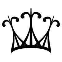 crown vector outline silhouette one color