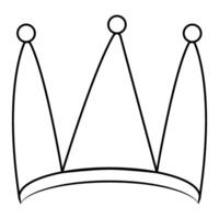 crown outline silhouette one color vector