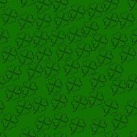 seamless pattern of four-leaf clovers on green background vector