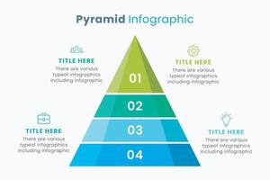 pirámide infografía diseño elemento plantilla, diseño vector para presentación, bandera, informe, folleto, y volantes.