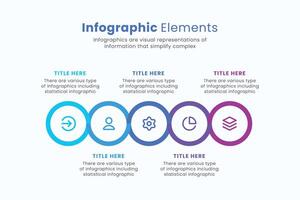 Vector circle Infographic design template with icons, Can be used for process diagrams, presentations, and workflow layout.