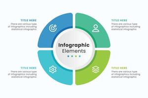 Vector circle Infographic design template with icons, Can be used for process diagrams, presentations, and workflow layout.