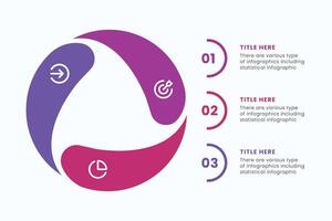 Vector circle Infographic design template with icons, Can be used for process diagrams, presentations, and workflow layout.