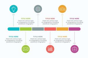 resumen negocio cronograma infografía diseño y presentación diapositiva modelo diseño con 10 círculos en cronograma diagramas vector