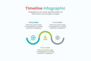 Timeline vector infographic design template for presentations, workflow or process diagram, flowchart.