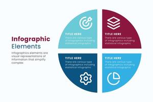 Vector circle Infographic design template with icons, Can be used for process diagrams, presentations, and workflow layout.