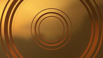 ABSTRACT BACKGROUND 3D GOLD TEXTURE CIRCLES SIMPLE WAVE ANIMATION LOOP video