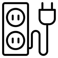 extension cable line icon vector