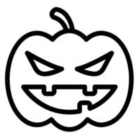 horror line icon vector