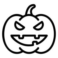 horror line icon vector