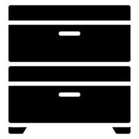 Nightstand glyph icon vector