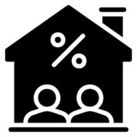 percentage glyph icon vector