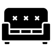 couch glyph icon vector