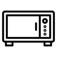 microwave line icon vector