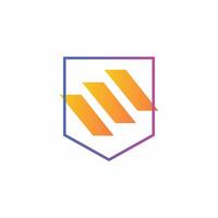 Modern N letter abstract gradient color logo design concept isolated vector template illustration