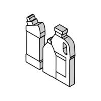 botella paquetes el plastico residuos isométrica icono vector ilustración