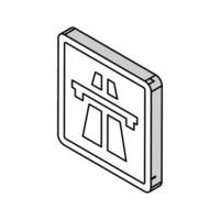 highway road sign isometric icon vector illustration