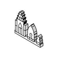 towers po nagar isometric icon vector illustration