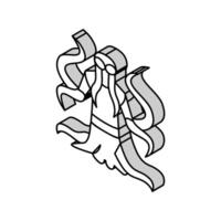 monstruo tentáculos isométrica icono vector ilustración