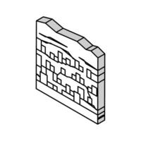 bandiagara ciudad isométrica icono vector ilustración