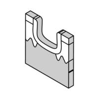 scar contractures isometric icon vector illustration