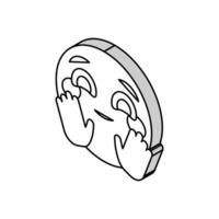 hand emoji isometric icon vector illustration