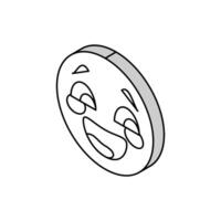 mensaje emoji isométrica icono vector ilustración