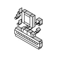 película compositor vídeo producción isométrica icono vector ilustración