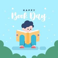 Happy World Book Day Illustration Background vector