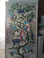 hand made beautiful mirror work, glass cut work handicraft, glass handicraft photo