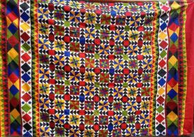 colorful beautiful quilt pattern design photo
