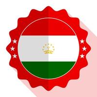 Tajikistan quality emblem, label, sign, button. Vector illustration.