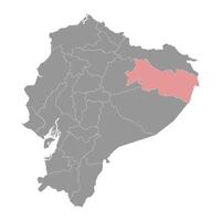 orellana provincia mapa, administrativo división de Ecuador. vector ilustración.