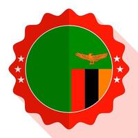 Zambia calidad emblema, etiqueta, firmar, botón. vector ilustración.
