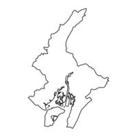 Guayas Province map, administrative division of Ecuador. Vector illustration.