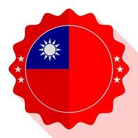 Taiwan quality emblem, label, sign, button. Vector illustration.