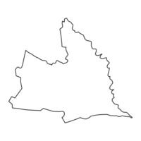 sirdario región mapa, administrativo división de uzbekistán vector ilustración.