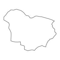 ouaddai región mapa, administrativo división de Chad. vector ilustración.